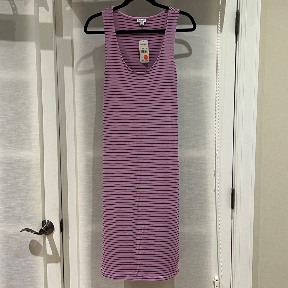 Splendid Pink and Black Striped Dress